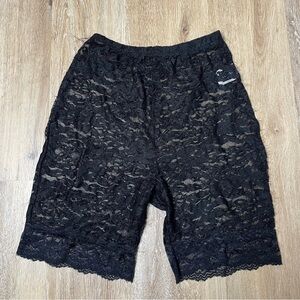 Black Lace Biker Shorts